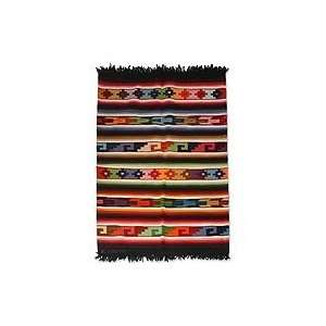  NOVICA Wool rug, Andean Rainbow (3.5x5.5)