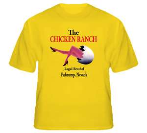 The Chicken Ranch Las Vegas Whorehouse Yellow T Shirt  