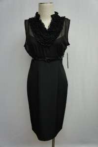 Voir Voir Black Sleeveless Dress w/ Belt Sz 10 NWT Orig $79.99  