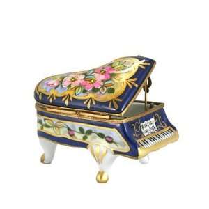  Floral Grand Piano with 24 Kt Gold French Limoges Box 