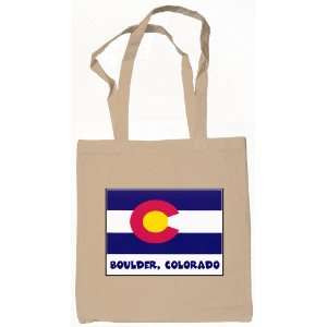 Boulder Colorado Souvenir Tote Bag Natural