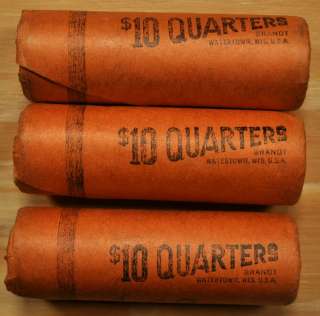 Unopened Original Bank Wrapped Roll 1963 D Washington Quarters  