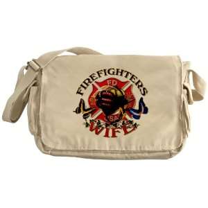  Khaki Messenger Bag Firefighters Fire Fighters Wife with 