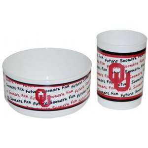  NCAA Oklahoma Sooners Infant Cup and Bowl Set Sports 