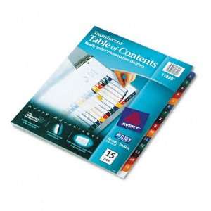 Avery  Ready Index Table/Contents Dividers, 15 Tab, Letter, Assorted 