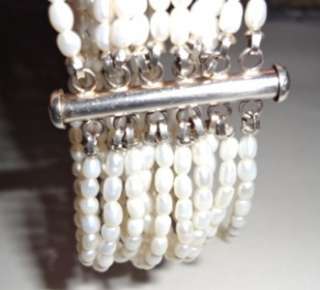 Silpada Rare Sterling Silver Pearl Multi Strand Bracelet B0936 Retired 