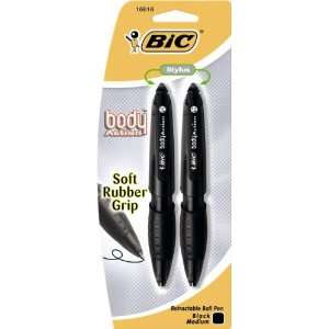  BIC Body Action Medium Ball Pen, Black, 6 Count Packages 