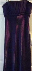 NWT BETSY & ADAM Purple Iridescent Formal Evening Dress Gown Sz 8P 8 