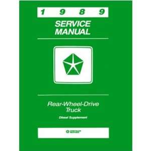  1989 DODGE RWD TRUCK Diesel Engine Service Manual Book 