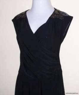 2X SOPRANO Black Beaded Shoulder Sleeveless Knit Surplice Dress NWT $ 