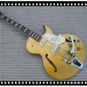  goldtop jazz electric guitar with big tremolo Musical Instruments