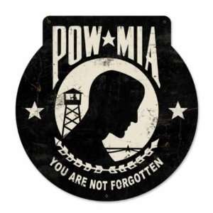  POW MIA Vintage Metal Sign Military Remember