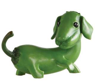 Home Grown Whimsical Green Pepper Dachshund Figurine  