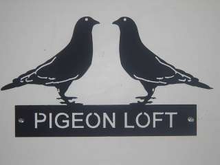pigeon loft sign heavy metal race clock  