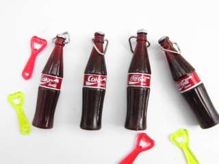 Lot of 40 Coca Cola Coke Bottles Plastic Charms BULK XL  
