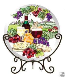 WINE & CHEESE * VINEYARD GRAPES TABLE TOP PANEL & STAND  
