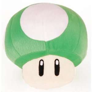    Super Mario Brothers 10 Inch Green Mushroom Plush Toys & Games