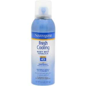  Neutrogena Fresh Cooling Body Mist Sunblock SPF45 (5.0 oz 