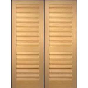  Interior Door Clear Pine Full Louvered Pair (Single also 