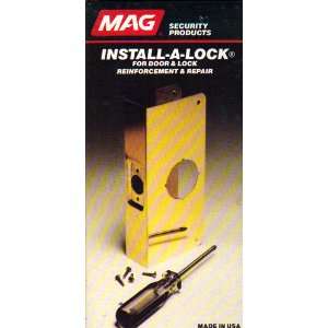 MAG INSTALL A LOCK #2PB (BRASS FOR 1 3/4 DOOR, 2 3/8 BRACKET & 2 1/8 