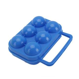   Plastic Egg Carrier 6 Holder Container Camping Solid Color  