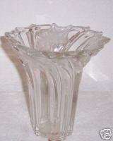 Vase w Leaf MIKASA Lead Crystal Glass   ELEGANT  