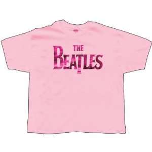  The Beatles   Foil Logo Pink Infant T Shirt   18 24 months Baby