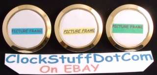 Lot, 2 PICTURE Frame INSERTS, FITUP, GLASS & BRASS BEZEL (Clock 