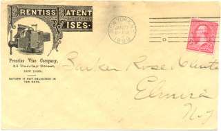 Prentiss Patent Vise Company 1899 New York Advertising cover with D23 
