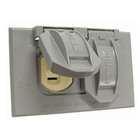   Raco 57 Gray Single Gang Weatherproof Cover and Duplex Receptacle