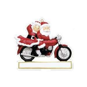  8154 Motorcycle Santa Personalized Christmas Ornament 