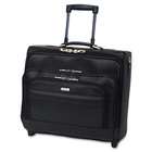   Luggage   Computer Overnighter w/ Wheels Leather 16 1/2x10x15 Black