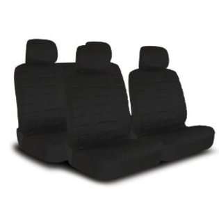mAuto Distribution Car Seat Cover Full Set Solid Black Modern Design 