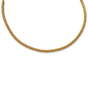   0mm Genuine Leather Weave Necklace   20 Inch   JewelryWeb Jewelry