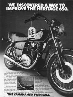 1982 Yamaha Heritage 650 Special Motorcycle photo ad  