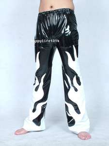 White/Black PVC zentai wrestling tights/pants size S XXL  