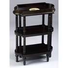 AA Importing Three Tier Tray Accent Table in Black
