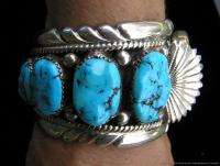 Vintage Signed Native American Indian Zuni Sterling Silver Turquoise 