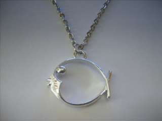 Sarah Coventry Splash Silvertone Fish Necklace  