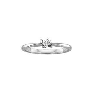   ct. Diamond Sirena Promise Ring in 10K White Gold (Size 7.0) Jewelry