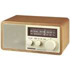 Sangean Wood Table Top Radio Tuning Led Indicator Stereo Headphone 