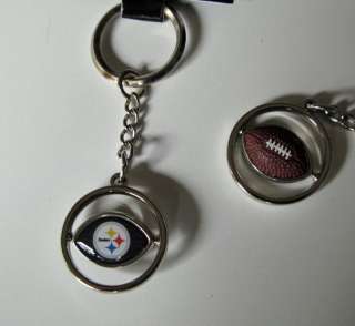 PITTSBURGH STEELERS RUBBER FOOTBALL SPINNER KEYCHAIN 763264113625 