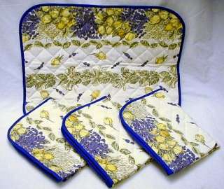 NEW French Country Set of 4 Quilted Cotton Placemats Pierre Deux w Box 