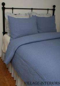 FRENCH WEDGEWOOD SOLID BLUE COTTON QUILT STANDARD SHAM  