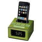 at audiovox electronics corp exclusive clock radio dock green by