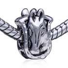 Pugster Horse Head & Shield European Charm Bead Bracelet   Pandora Fit