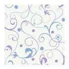   Power 2 Scroll With Dots Wallpaper, White Background/Bright Blue/Lilac