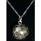 ee large golden sterling silver harmony ball pendant chime necklace