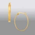 gold over sterling silver large oval hoop earrings
