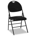 Csc 369780054 XL Series Fabric Padded Folding Chairs, Black Fabric 
